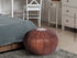 Dark Brown Moroccan Leather Ottoman Pouf